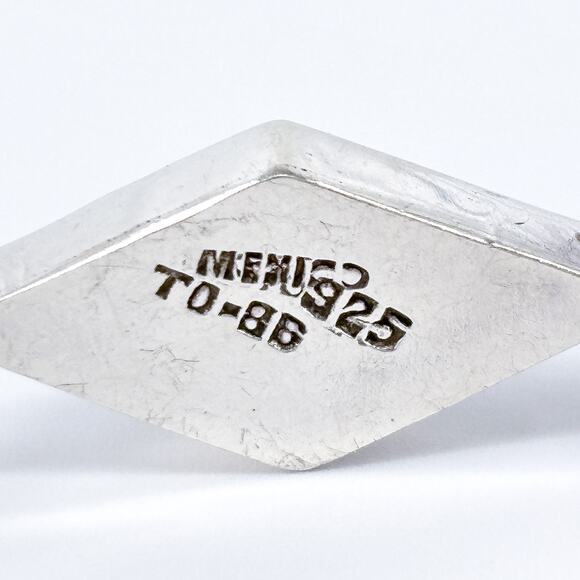 Vintage Taxco Sterling Silver 925 Inlay Bracelet w/ Lapis & Onyx 7” - Picture 6 of 9